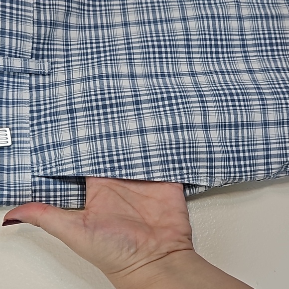 Dockers Mens Blue White Checkered Casual Shorts Size 40 - Picture 4 of 9